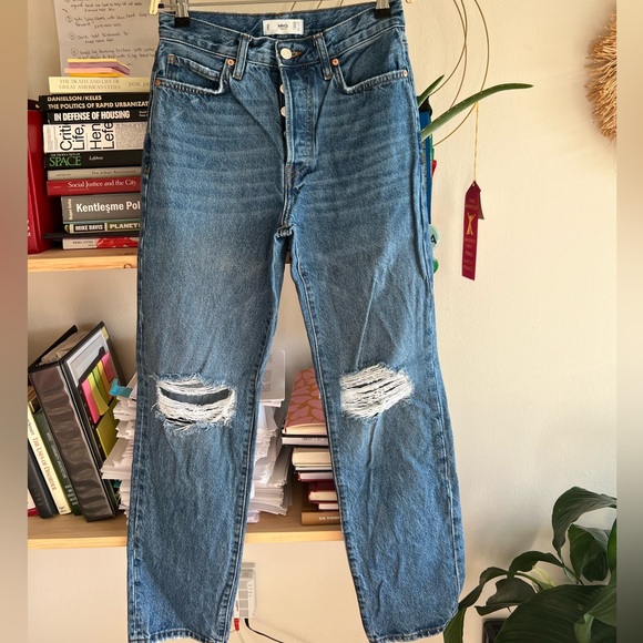 Mango High-rise ripped jeans - Picture 1 of 5